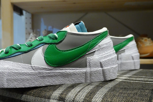 Sacai x Nike Blazer Low - Medium Green/Classic Green-Sneakers-Navy Selected Shop