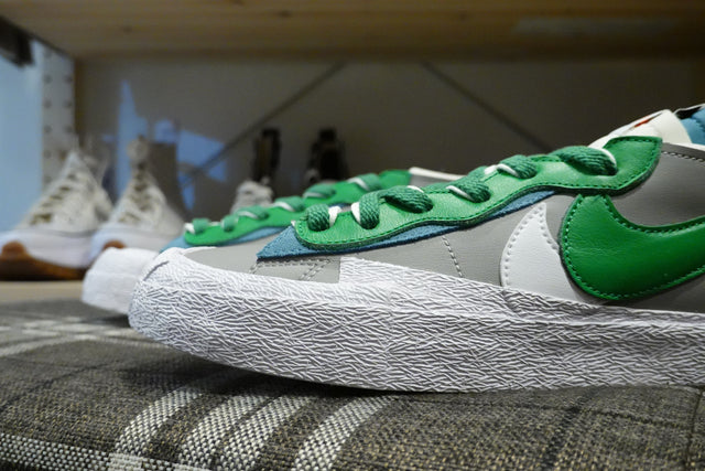 Sacai x Nike Blazer Low - Medium Green/Classic Green-Sneakers-Navy Selected Shop