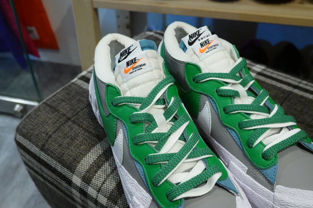 Sacai x Nike Blazer Low - Medium Green/Classic Green-Sneakers-Navy Selected Shop