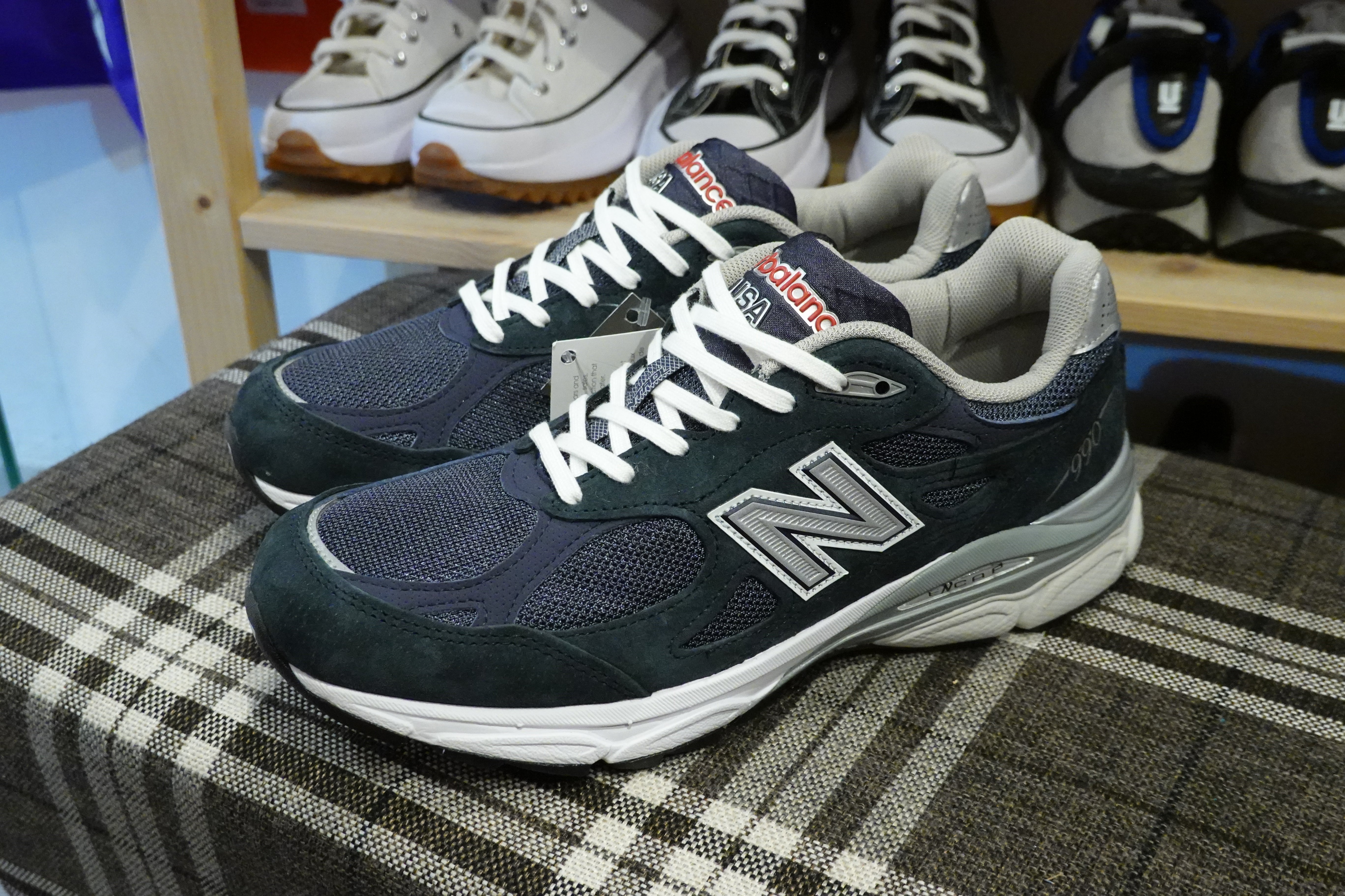 最大幅11cmNew Balance M990NB3 NAVY USA製 US8 - スニーカー