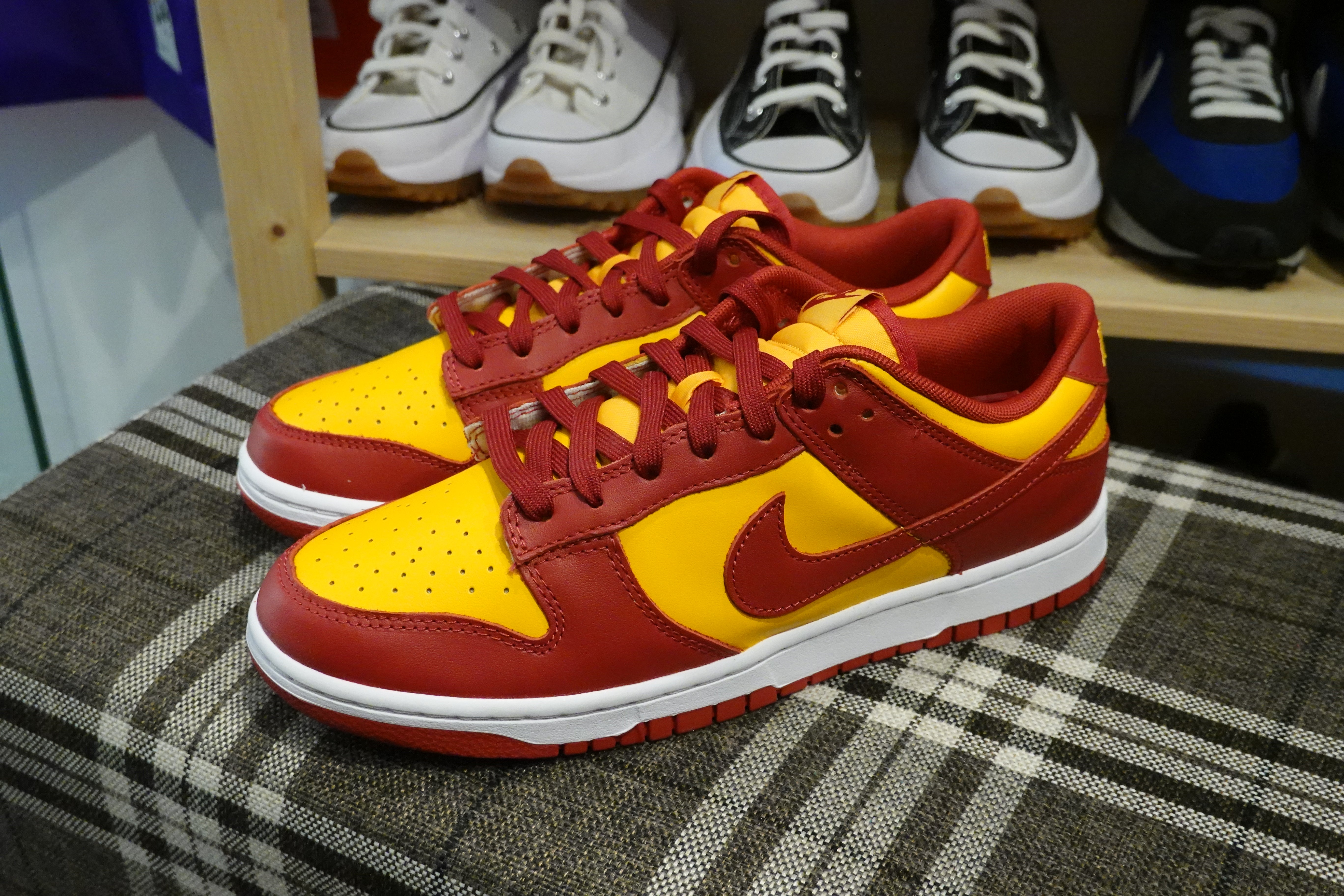 Nike Dunk Low Retro - Midas Gold/Tough Red/White – Navy Selected