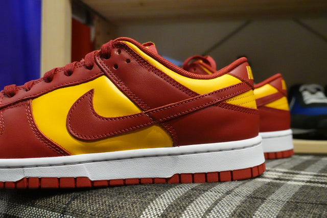 Nike Dunk Low Retro - Midas Gold/Tough Red/White-Sneakers-Navy Selected Shop
