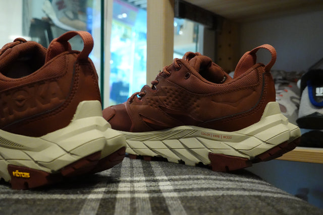 Hoka One One WMNS Anacapa Low GoreTex - Cherry Mahogany/Hot Sauce-Sneakers-Navy Selected Shop