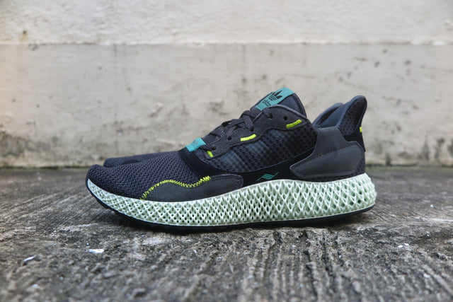adidas ZX 4000 4D - Carbon/Semi Solar Yellow-Sneakers-Navy Selected Shop