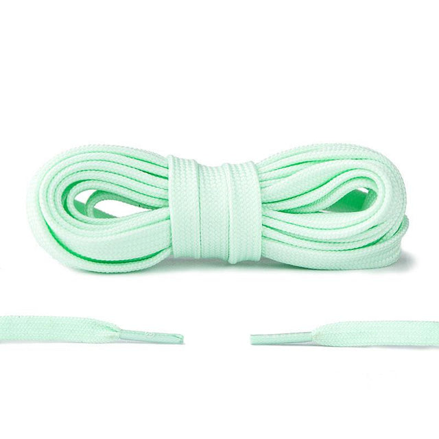 Aholic Original Classic Flat Shoelaces (經典扁帶) - Lake Green (湖水綠)-Shoelaces-Navy Selected Shop
