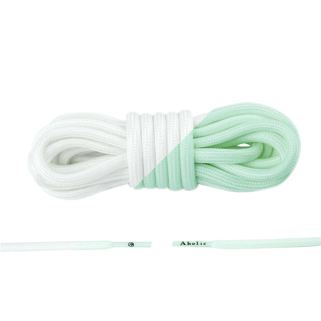 Aholic Original Round Shoelaces "Glow In The Dark" (經典圓帶鞋帶) - White (夜光白)-Shoelaces-Navy Selected Shop