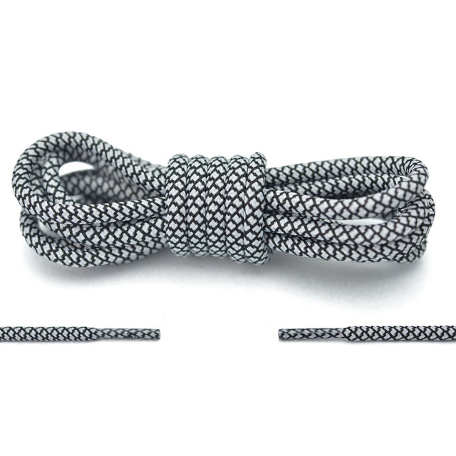 Aholic Normal Serpentine Shoelaces (蛇紋鞋帶) - Black/White Serpentine (黑白蛇紋)-Shoelaces-Navy Selected Shop