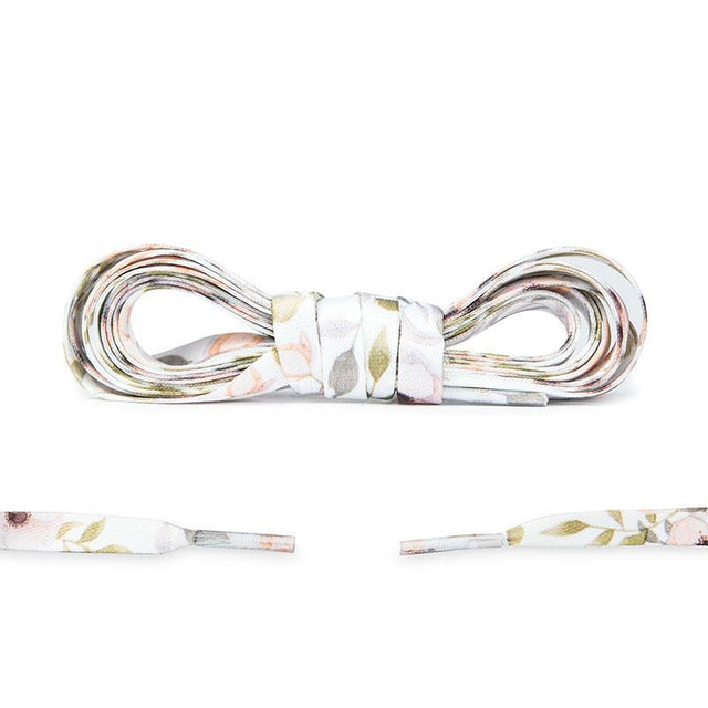 Aholic Floral Pattern Shoelaces (花卉鞋帶) - Pink (初戀粉)-Shoelaces-Navy Selected Shop