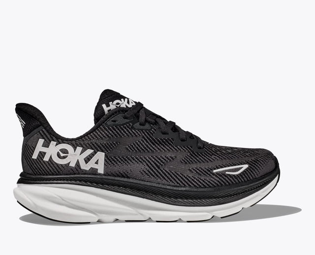 Hoka One One Clifton 9 - Black/White-Preorder Item-Navy Selected Shop