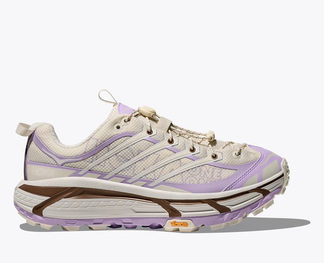 Hoka Mafate Three 2 Wordmark - Alabaster/Iris Flower-Preorder Item-Navy Selected Shop