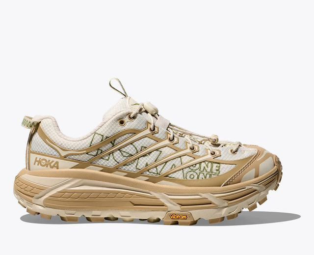 Hoka Mafate Three 2 Wordmark - Khaki/Oatmilk