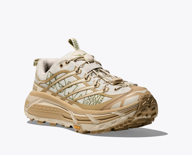 Hoka Mafate Three 2 Wordmark - Khaki/Oatmilk
