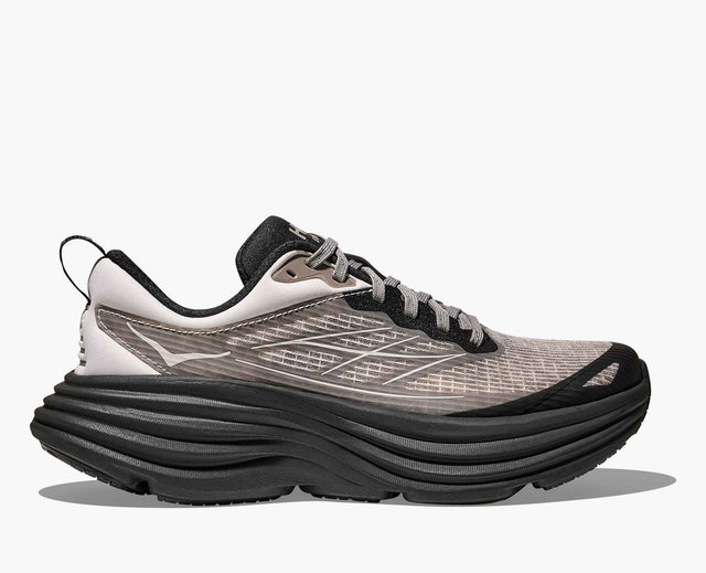 Hoka Bondi 8 TS Caged - Grout/Carbon Black-Preorder Item-Navy Selected Shop