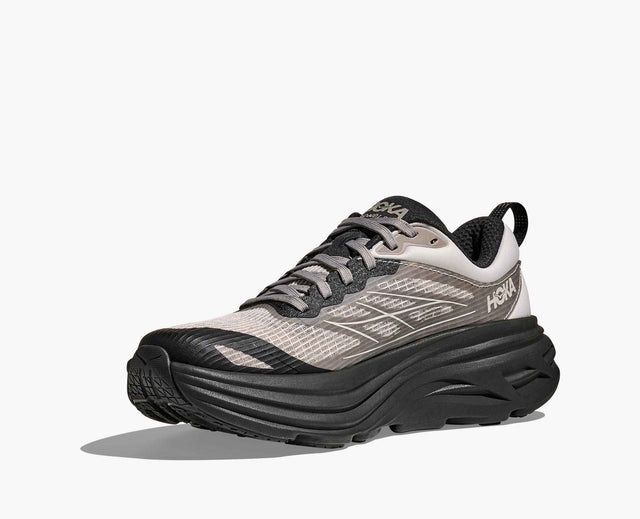Hoka Bondi 8 TS Caged - Grout/Carbon Black-Preorder Item-Navy Selected Shop