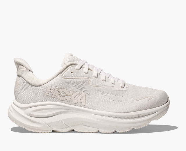 Hoka Clifton 10 - White/White-Preorder Item-Navy Selected Shop