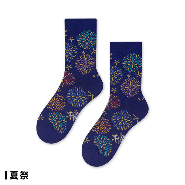夏日祭典 Summer Festival - Made in Taiwan-socks-Navy Selected Shop