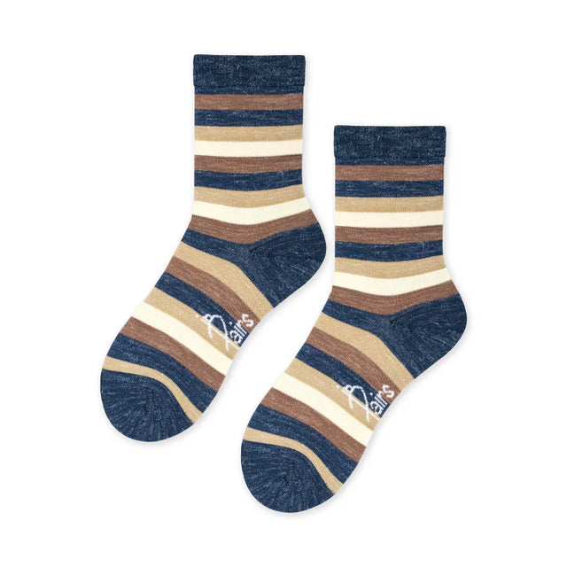 粗線條 Thick lines - 深藍 Dark Blue - Made in Taiwan-socks-Navy Selected Shop