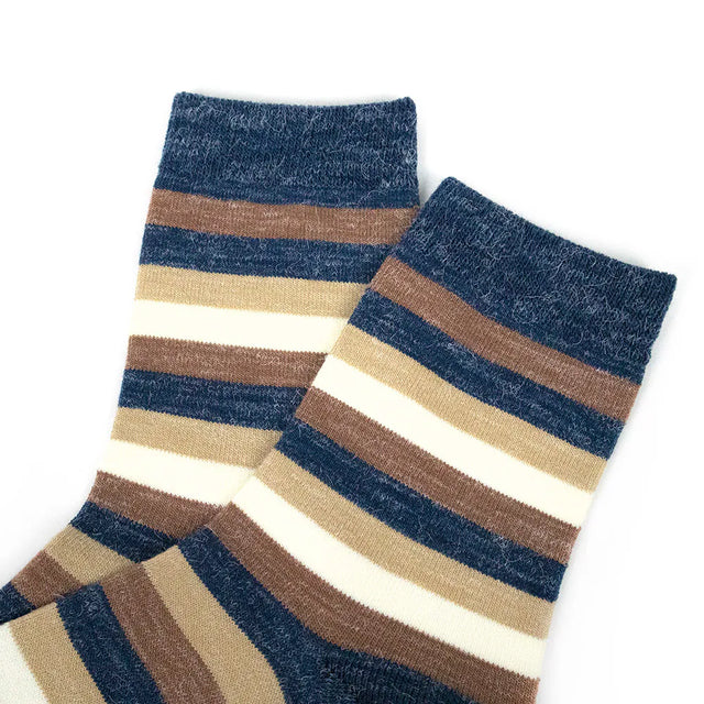 粗線條 Thick lines - 深藍 Dark Blue - Made in Taiwan-socks-Navy Selected Shop