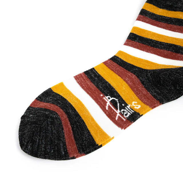 粗線條 Thick lines - 黑色 Black - Made in Taiwan-socks-Navy Selected Shop