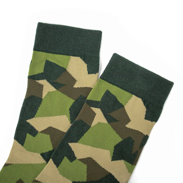 迷彩幾何 Camouflage Geometry - Made in Taiwan-socks-Navy Selected Shop