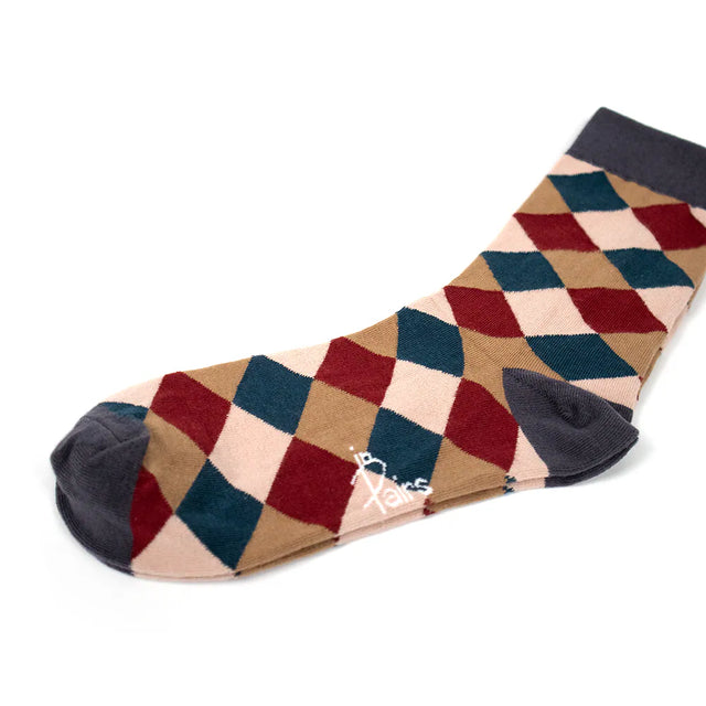 菱格 Lingge - 灰 Gray - Made in Taiwan-socks-Navy Selected Shop