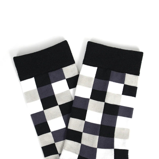 馬賽克磚 Mosaic - 黑 Black - Made in Taiwan-socks-Navy Selected Shop
