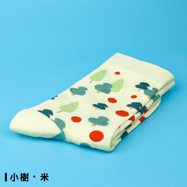 小樹 Little Tree - 米 Beige - Made in Taiwan-socks-Navy Selected Shop
