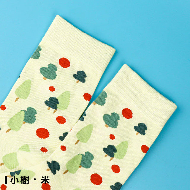 小樹 Little Tree - 米 Beige - Made in Taiwan-socks-Navy Selected Shop