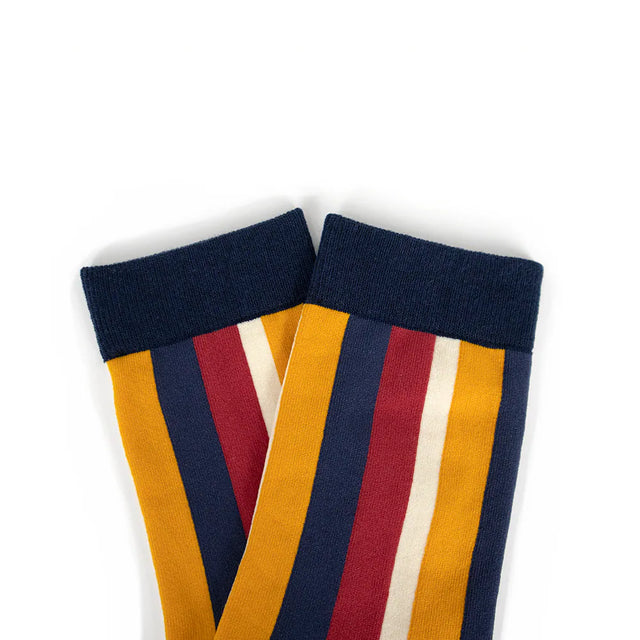 直條紋 Straight Stripes - 藍 Blue - Made in Taiwan-socks-Navy Selected Shop