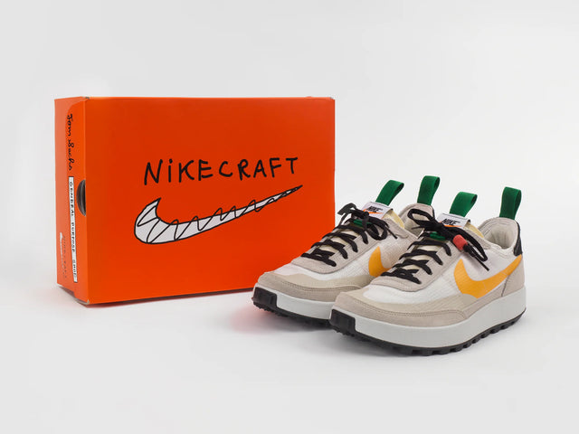 Tom Sachs x NikeCraft General Purpose Shoe “Bricolage” - Summit White/Birch/Pine Green/University Gold-Preorder Item-Navy Selected Shop