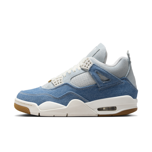 Nike WMNS Air Jordan 4 Retro - Sail/Gum LT Brown/Worn Blue/Metallic Gold-Preorder Item-Navy Selected Shop
