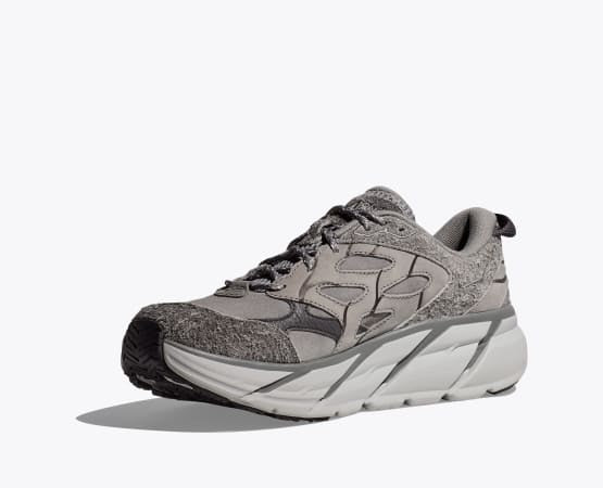 Hoka Clifton L Suede TP - Galactic Grey/Satellite Grey-Preorder Item-Navy Selected Shop