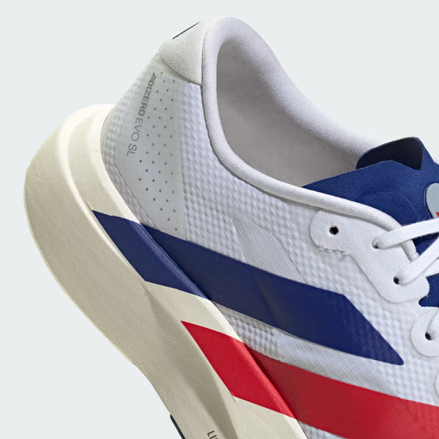 adidas Adizero EVO SL Woven - Cloud White/Mystery Ink/Pure Ruby-Preorder Item-Navy Selected Shop