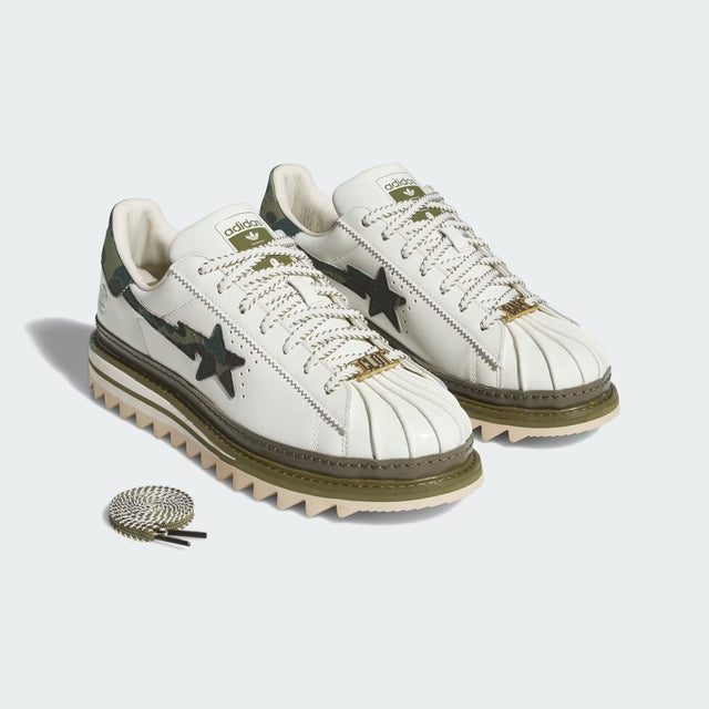 CLOT x Bape x Adidas Superstar by Edison Chen - Off White/Branch/Olive Cargo