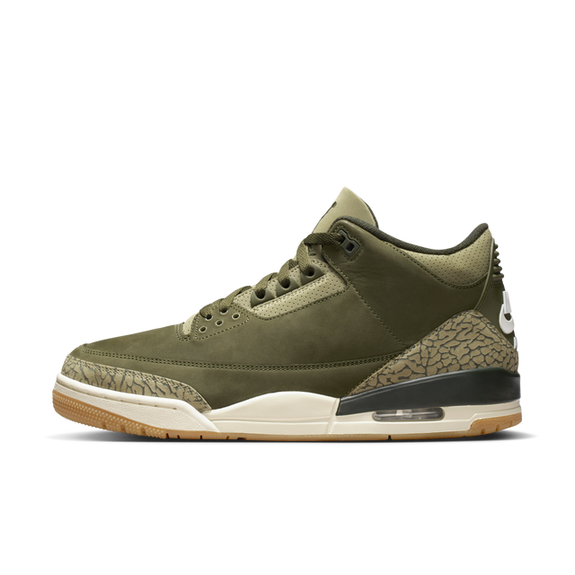 Nike Air Jordan 3 Retro - Medium Olive/Sequoia/Neutral Olive/Sail/Total Crimson-Preorder Item-Navy Selected Shop