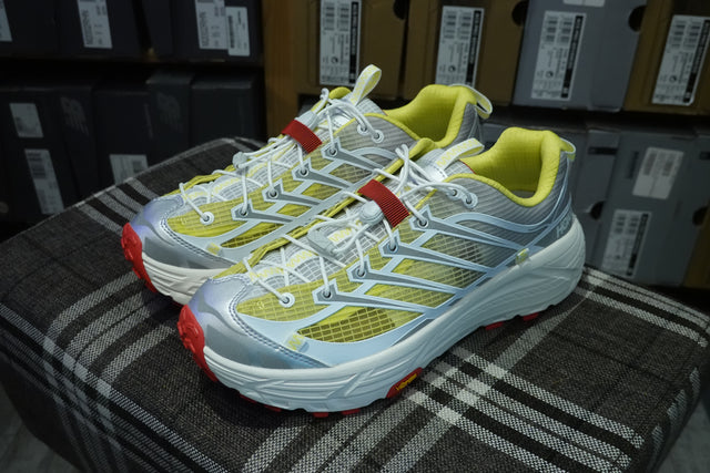 Nicole McLaughlin x Hoka One One Mafate Three 2 - White/Neon Yellow-Preorder Item-Navy Selected Shop