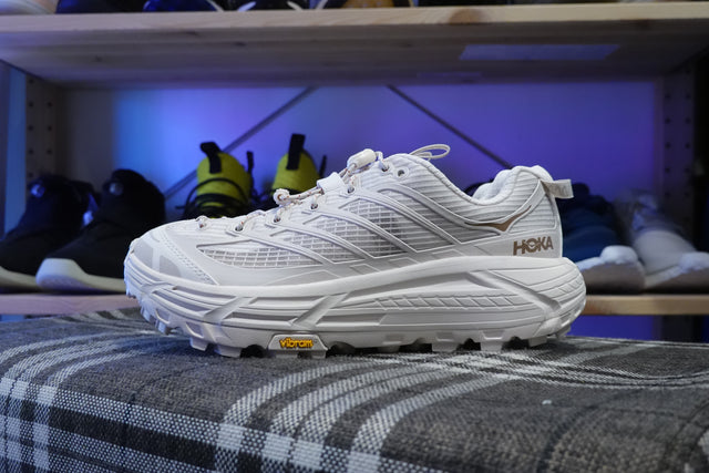 Hoka Mafate Three 2 Grid - Rose Cream/Stucco-Preorder Item-Navy Selected Shop