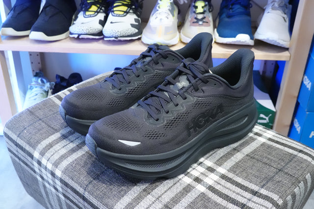 Hoka Bondi 9 - Black/Black-Preorder Item-Navy Selected Shop