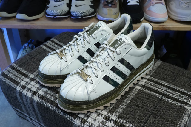 CLOT x Bape x Adidas Superstar by Edison Chen - Off White/Branch/Olive Cargo-Sneakers-Navy Selected Shop