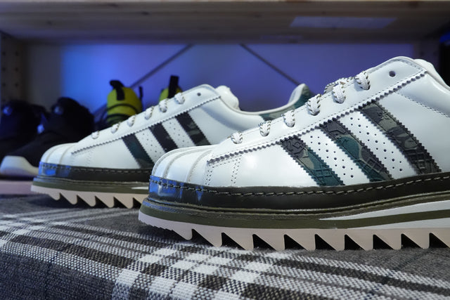 CLOT x Bape x Adidas Superstar by Edison Chen - Off White/Branch/Olive Cargo-Sneakers-Navy Selected Shop