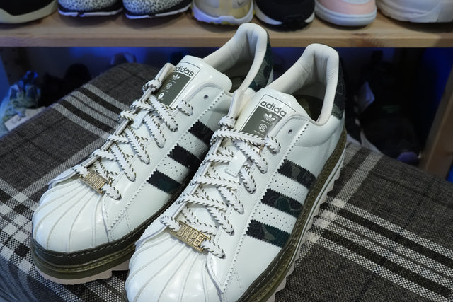 CLOT x Bape x Adidas Superstar by Edison Chen - Off White/Branch/Olive Cargo-Sneakers-Navy Selected Shop