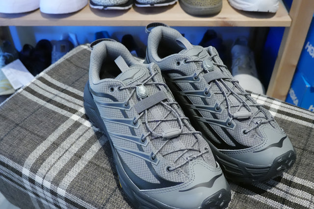 Hoka Mafate Three 2 - Gravel/Carbon Black-Preorder Item-Navy Selected Shop