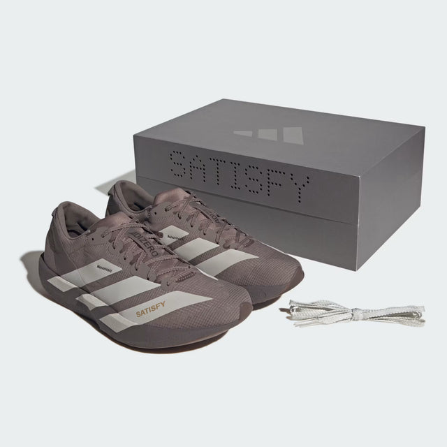 Satisfy x adidas Adizero Adios - Brown/Pearl Met./Charcoal
