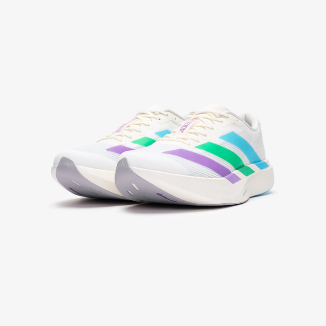 Sneakersnstuff x adidas Adizero Evo SL "Speed is Not a Sport" - Off White/Green/Lucid Aquamarine