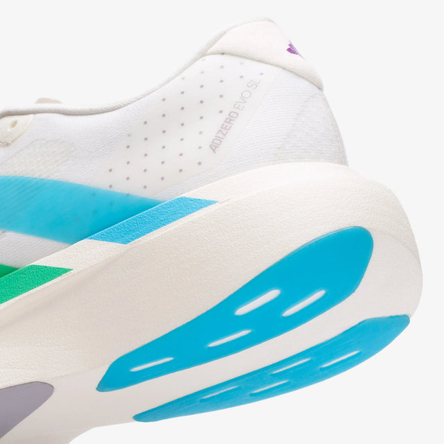 Sneakersnstuff x adidas Adizero Evo SL "Speed is Not a Sport" - Off White/Green/Lucid Aquamarine