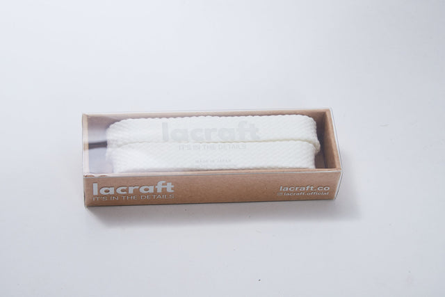 Lacraft Maison 白色棉質鞋帶 - White"Made in Japan"-Shoelaces-Navy Selected Shop