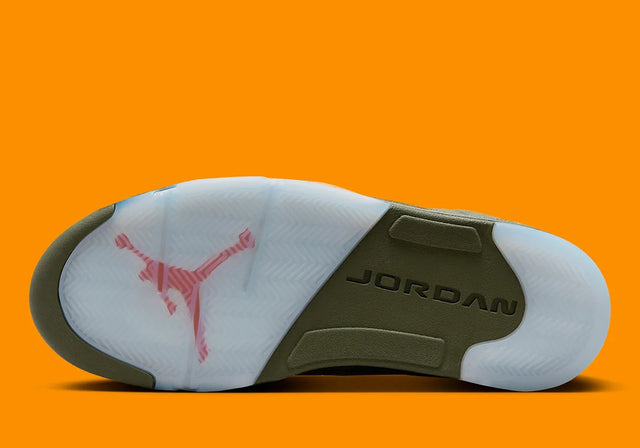Nike Air Jordan 5 Retro - Aarmy Olive/Solar Orange-Preorder Item-Navy Selected Shop