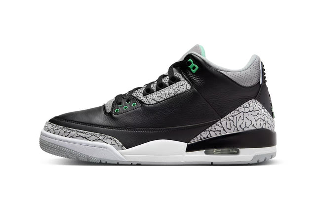 Nike Air Jordan 3 Retro - Black/Green Glow/Wolf Grey/White-Preorder Item-Navy Selected Shop