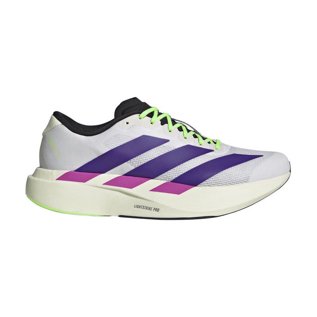 adidas Adizero Evo SL - Cloud White/Collegiate Purple/Lime Burst-Preorder Item-Navy Selected Shop