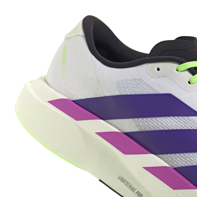 adidas Adizero Evo SL - Cloud White/Collegiate Purple/Lime Burst-Preorder Item-Navy Selected Shop